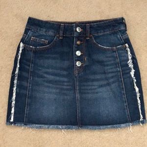 Zara mini jeans skirt with jewelry buttons